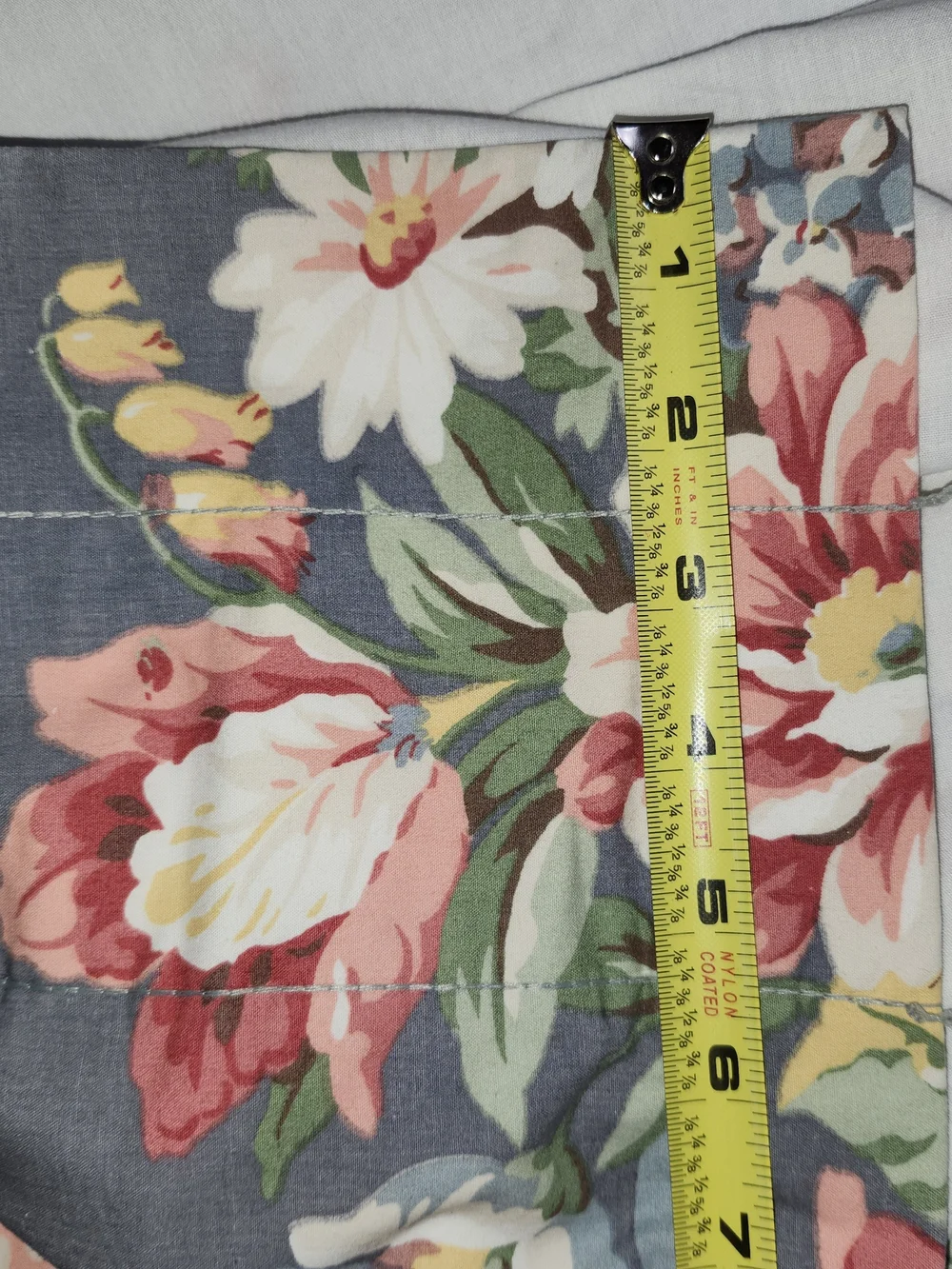 2 Ralph Lauren KIMBERLY CURTAIN PANEL Vintage BLUE FLORAL Flowers 40